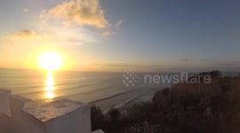 Breathtaking Bali Sunset Timelapse taken from a abandoned Lighthouse on a Cliff RAW in 4K