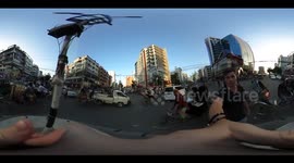 Busy Bangladesh Intersection - 360 Video Dhaka