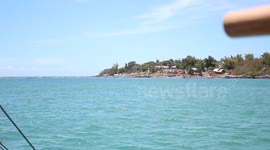 Boat from Bantayan Island to Hilotongan, Philippines