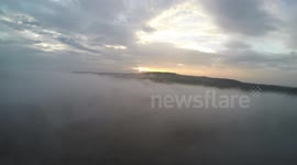 Foggy Sunrise over the Ozarks of Arkansas