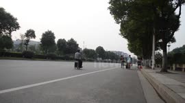 Man invents motorised suitcase
