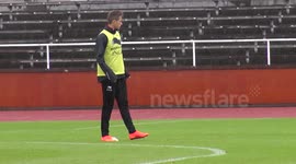 Belgium Football Team Training on Field