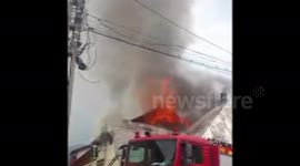 A house fire Borsa. Three families were left homeless