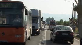 Serious traffic accident on DN1C. A car was struck by a truck (VIDEO SURVEILLANCE CAMERA)