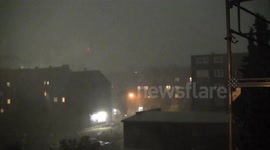 Violent thunderstorm in Western Germany caught on camera