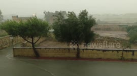 Lightning strikes ground in Malta