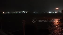 Flooding in Mobile, AL from hurricane Nate’s storm surge.