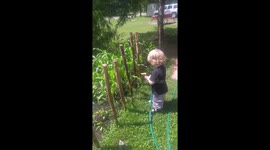 Helping hands turning on dad