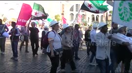 Rome: Syrian Exiles dance against Bashir Assad