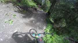 Massive mountain bike crash