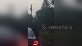 Newsflare Edit - Road Rage , man rips of mirror and throws it at motorist (Essex)