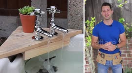 Solar Water Feature for Gardens - Made with Belfast Sink - Easy DIY by Warren Nash