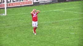 Is this Dutch soccer player's open goal miss the worst you ever seen?