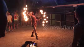 Fire Dancing at the Half-Moon Party in Ko Phangan