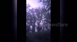 Newsflare Edit - Lightening during a storm in Brittany, France