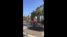 People protest against Catalonian independence in Barcelona