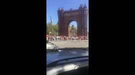 People protest against Catalonian independence in Barcelona