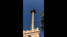 Roler coaster ride in Barcelona