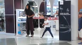 Cute kid Dancing at Airport