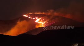 Timelapse shows Canyon Fire  gaining ground in Orange County