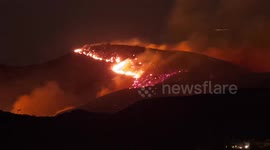 Newsflare Edit - Timelapse shows Canyon Fire  gaining ground in Orange County