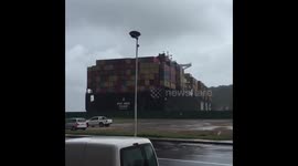 MSC Container Ship BLOCKS Durban harbour