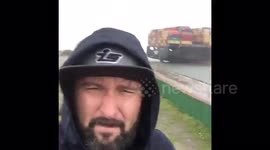 Wind blows ship across Durban harbour