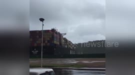 MSC Container Ship BLOCKS Durban harbour