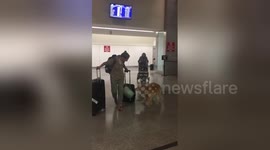 Excited dog greets owner after eight month trip