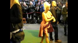 Celebs arriving for press night of Young Frankenstein