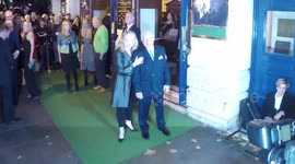 Mel Brooks, Debbie McGee and Joan Collins at Young Frankenstein press night