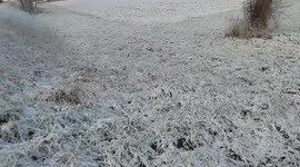 Two kids sledge in the snow