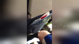 Newsflare Edit - Son get excited about scary flight turbulence