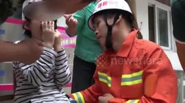 Girl, 8, gets lip stuck on cup lid