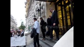 Vince Vaughn leaving his hotel to attend screening of his film in London