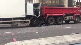 Lorry collision closes busy East London road