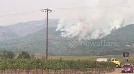 Nuns Fire, Sonoma County Fire View from Glen Ellen CA