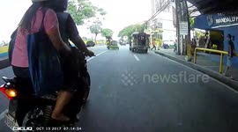 Dangerous Motorcycle Overtake