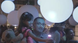 Artists create interactive light installation in Malta