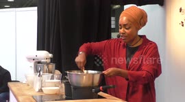 CELEBRITY CHEF NADIYA HUSSAIN DEMONSTRATION AT THE CHOCOLATE SHOW