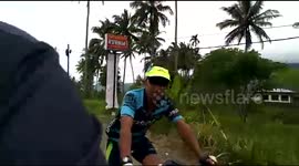 Journeys of cycling across nature on the Independence Day (Long Version)