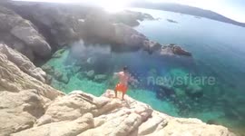 jump into the sea in Corsica