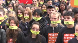 London: Walk For Freedom 2017 against human trafficking and modern-day slavery