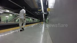 High Speed Train Station Footage