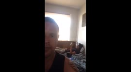 His friends reaction is priceless