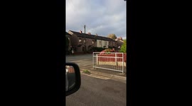 Drunk guys funny walk.