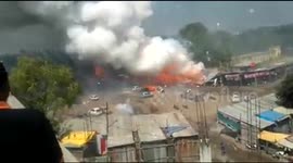 Massive fire breaks out at Diwali fireworks market
