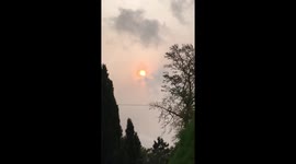 Hurricane ophelia red moon