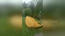 Newsflare Edit - A tent just appeared in our garden #Douglas #CorkCity #Ophelia https://t.co/5US4TfUQEp