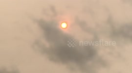 Sky turns orange